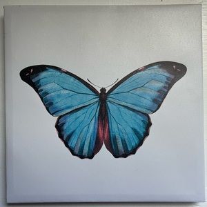 Blue butterfly wall decor